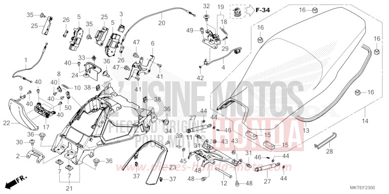 SEAT for X-ADV 750 MAT GOLDFINCH YELLOW (Y242) from 2025
